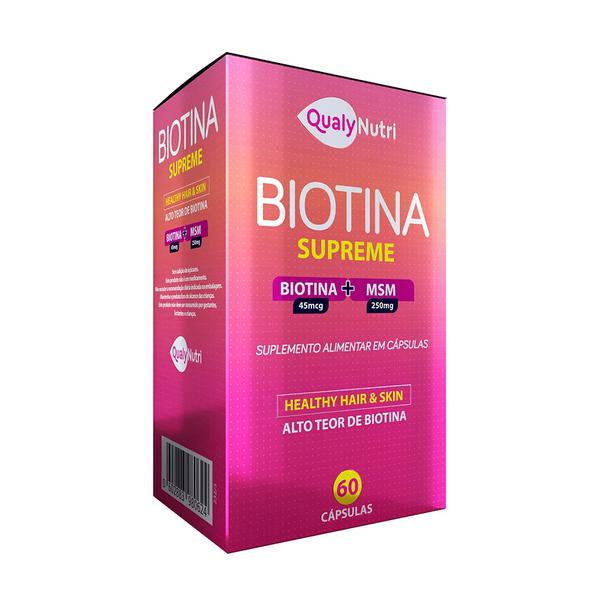 Biotina Supreme Caixa com 400mg 60 Cápsulas - Qualynutri