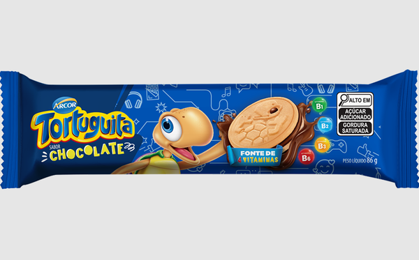 BISCOITO RECHEADO TORTUGUITA CHOCOLATE 86G