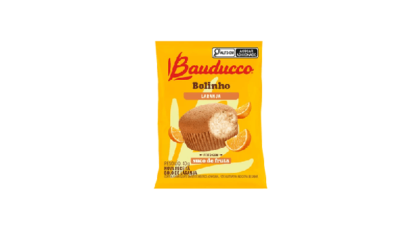 Bolinho Recheado Bauducco Sabor Laranja Embalagem 40g