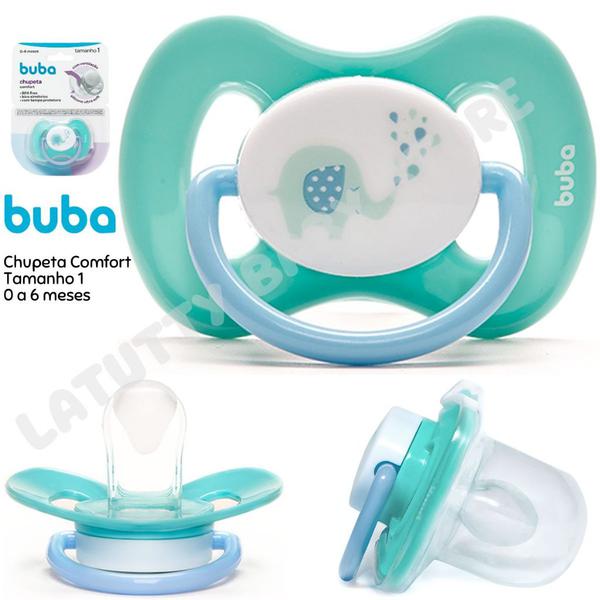 Chupeta Comfort Tamanho 1 Elefantinho Azul - Buba