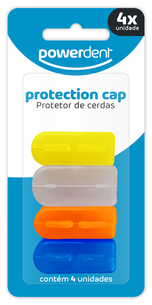Capa Protetor de Cerdas p/ Escova Dental - Powerdent 4 Unidades