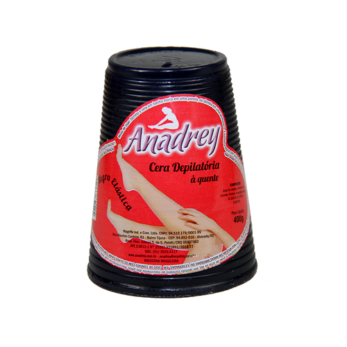 Cera depilatória Quente Negra 400g - Anadrey