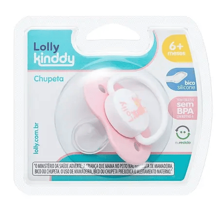 Chupeta Lolly  Zoo Bona Sil Nº1 Rosa Ref .0004