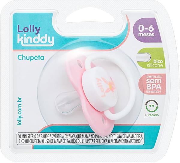 Chupeta Lolly Zoo Bona Sil Red Nº1 Rosa Ref.4811