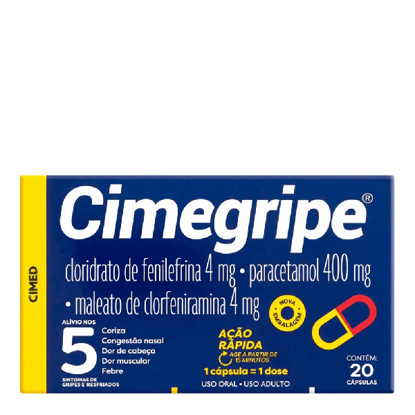 Cimegripe 400mg 20 Cápsulas - CIMED