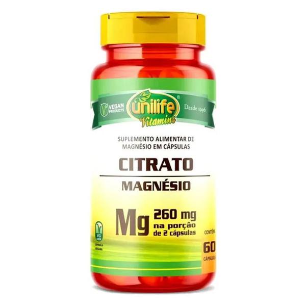 Citrato de Magnésio (700mg) 60 Cápsulas - Unilife
