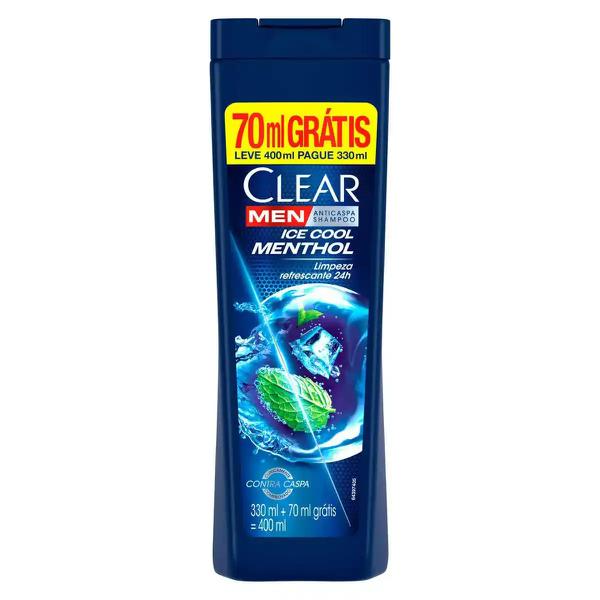 Clear Men Ice Cool Menthol Shampoo Anticaspa 400ml
