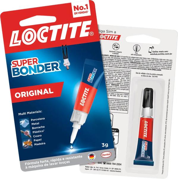 Cola Instantânea Super Bonder Loctite 3g