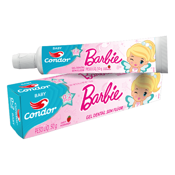 CONDOR GEL DENTAL S/FLUOR BARBIE KIT 3X50G