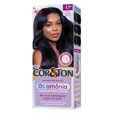 Tinta de Cabelo Cor&Ton Sem Amônia 1.7 Preto Azulado
