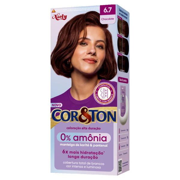 Tinta de Cabelo Cor&Ton Sem Amônia 6.7 Chocolate