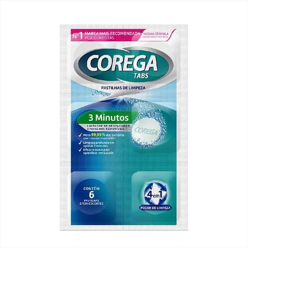 Limpador De Dentadura E Aparelhos Removíveis Corega Tabs - 6 Pastilhas