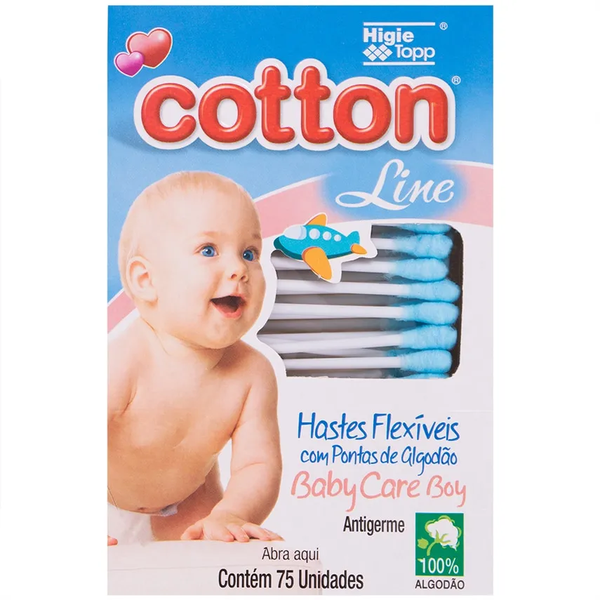 Cotonetes Cotton Line Baby 75 unidades