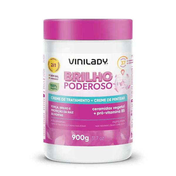 Creme De Tratamento Brilho Intenso 900g - Vini Lady