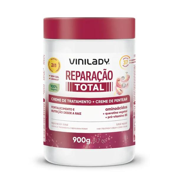 Creme de tratamento Reparação Total 900g - Vini Lady