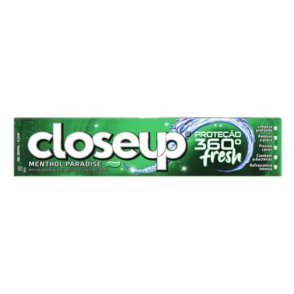 Creme Dental Closeup Proteção 360º Menthol Paradise 90g em Gel