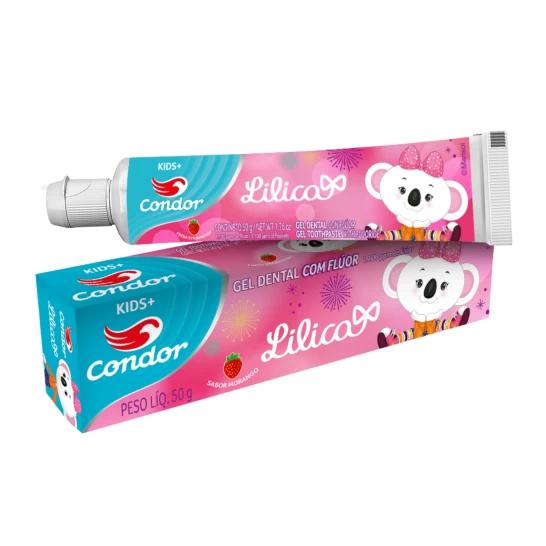 Creme Dental Infantil Lilica Ripilica Condor Kids 50g em Gel