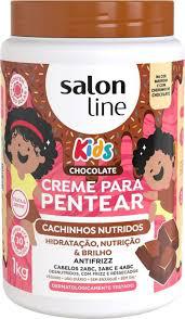 Creme Para Pentear Chocolate Cachinhos Nutridos Kids Salon Line 1kg