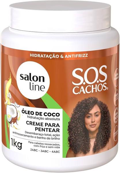 Creme para Pentear SOS Cachos Coco Tratamento Profundo Salon Line 1kg