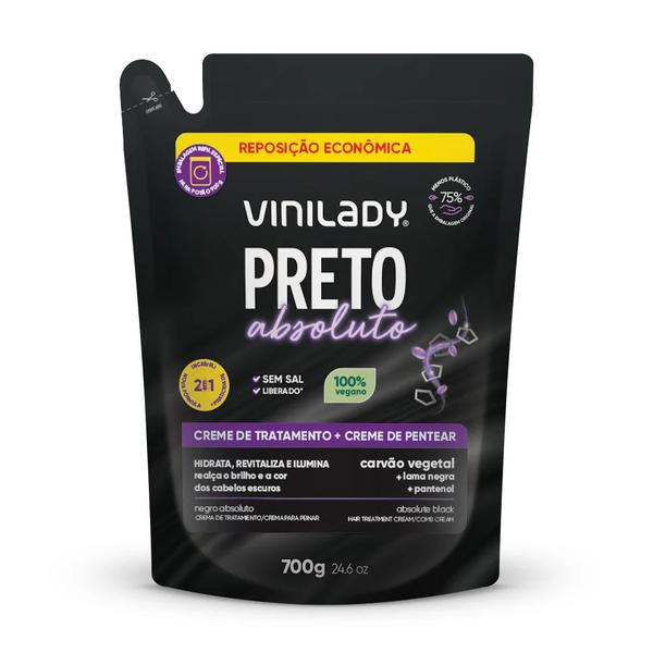 Creme Tratamento Sachê Vini Lady Preto Absoluto 700g