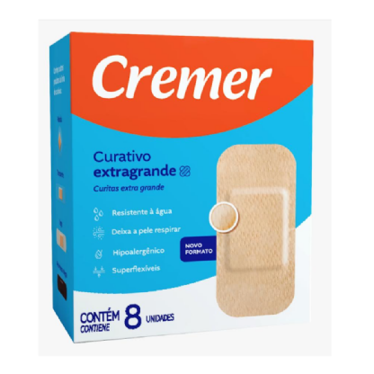 Curativo Cremer Extra Grande Bege 8 unidades
