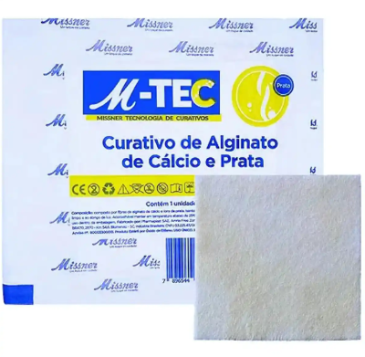 CURATIVO C/ALGINATO DE CALCIO E PRATA 10X10CM 1UN