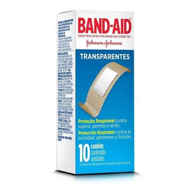 Curativos Band-Aid Transparentes 10 Unidades