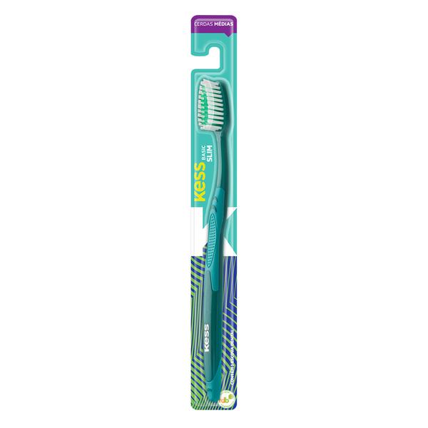 Escova De Dentes KESS Basic Slim Media Cor Sortida