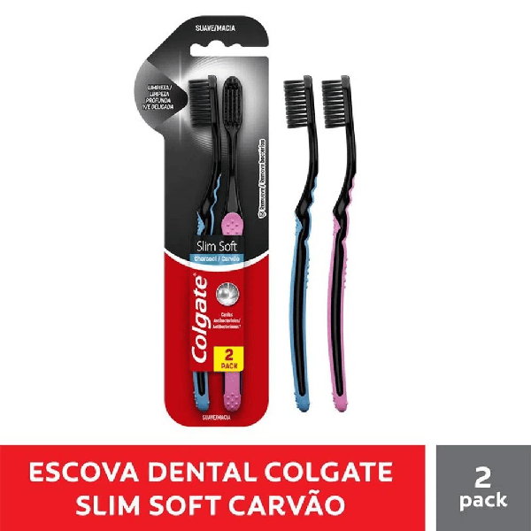 Escova Dental Colgate Slim Soft Black LV2 PG1