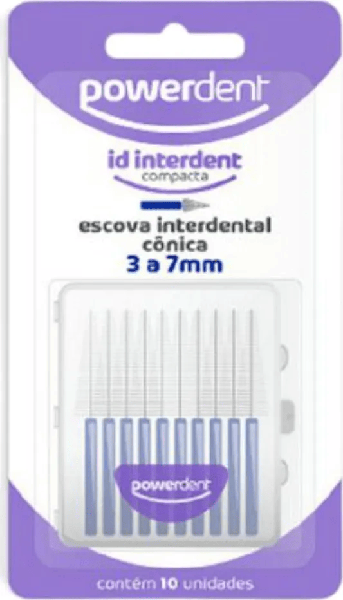 Escova Interdental Powerdent Cônica 3 a 7MM
