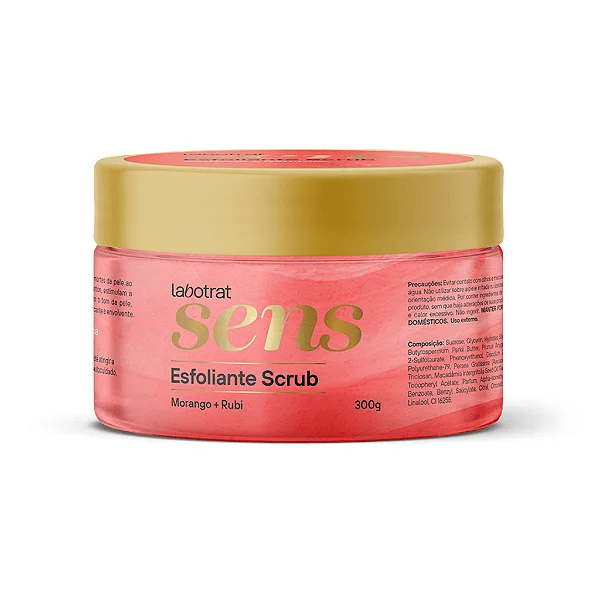 Esfoliante Scrub Labotrat Sens 300 gr Morango + Rubi