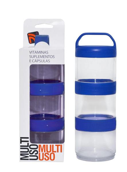 Estojo Pote Multiuso Azul, 3 unidades, Prottector