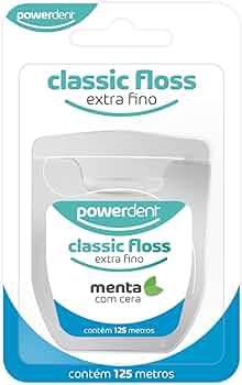 Fio Dental Classic Floss Extra Fino 125 M, Menta, Power Dent