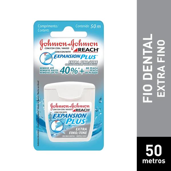 Fio Dental Reach Johnson Expansion Plus Extra Fino 50m