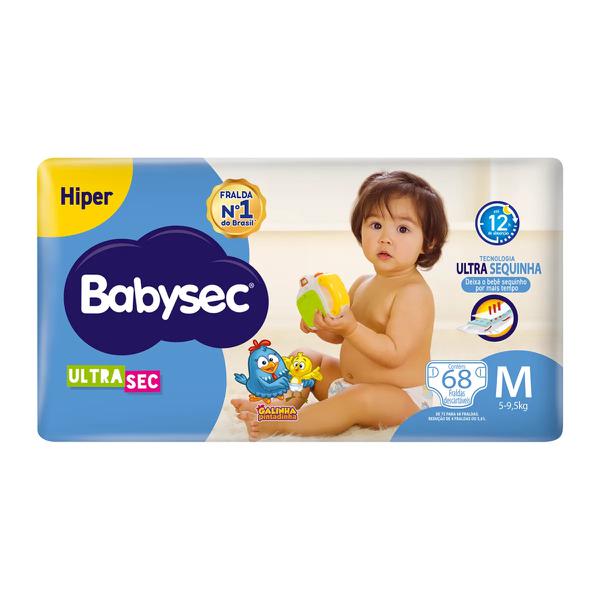 Fralda Babysec Hiper M 68 Unidades