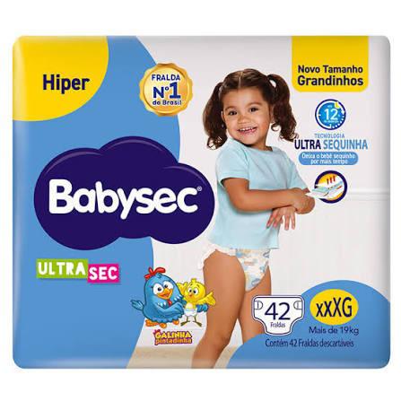 Fralda Babysec Hiper Shortinho XXXG 42 Unidades