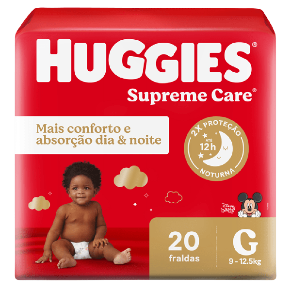 Fralda Huggies Supreme Care Jumbo G 20 Unidades
