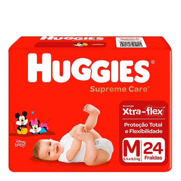 Fralda Huggies Supreme Care Jumbo M 24 Unidades