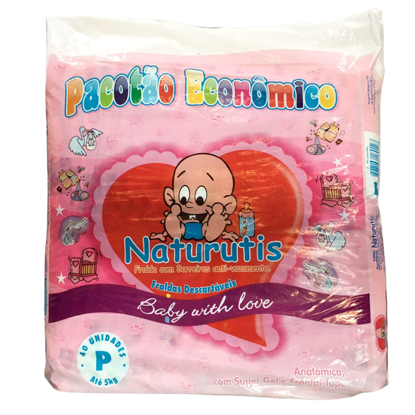 Fraldas Naturutis P com 40 unidades