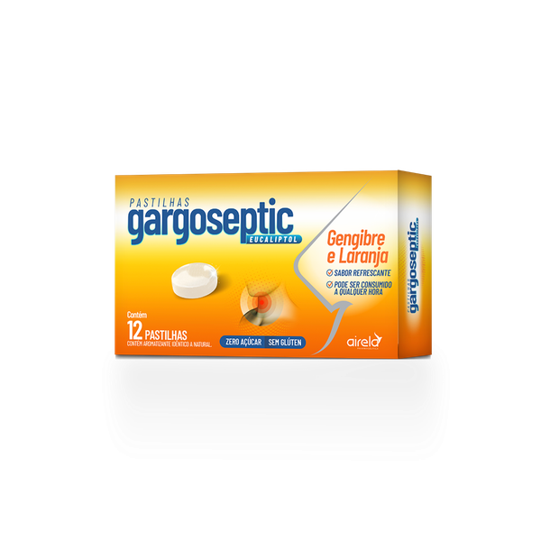 Gargoseptic Com 12 Pastilhas Sabor Gengibre - Laranja