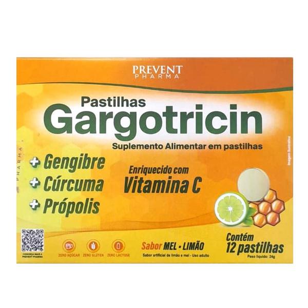 Gargotricin Mel E Limão 12 Pastilhas