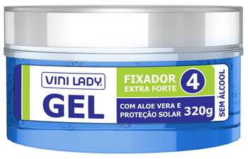 Gel Condicionante Fixaçao Extra Forte N°4 320g- Vini Lady