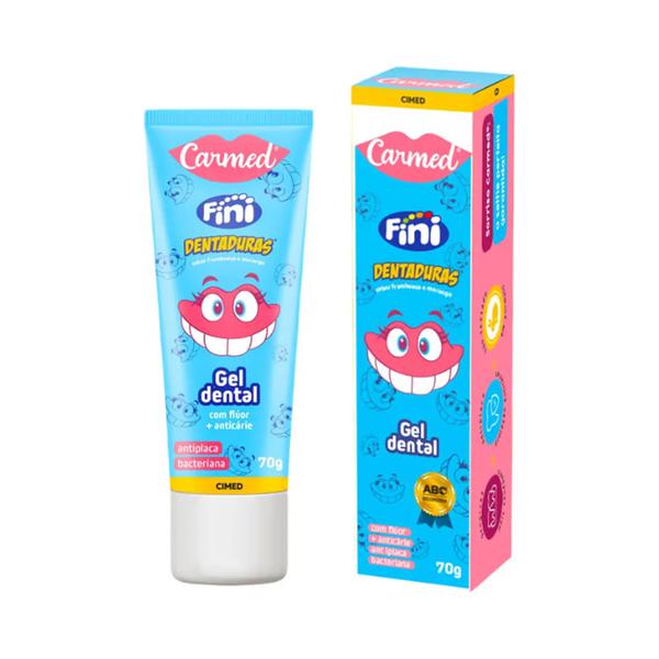 Creme Dental Carmed Fini Dentaduras Com Flúor 70g em Gel