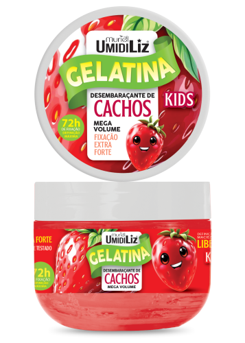Gelatina Muriel Umidiliz Desembaraçante Morango Kids 250g