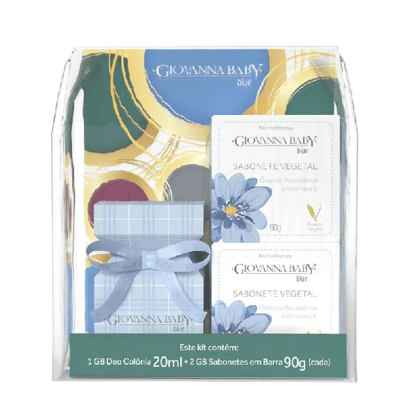 Kit Giovanna Baby Blue Kit Colonia 20ml + 2 Sabonetes 90g