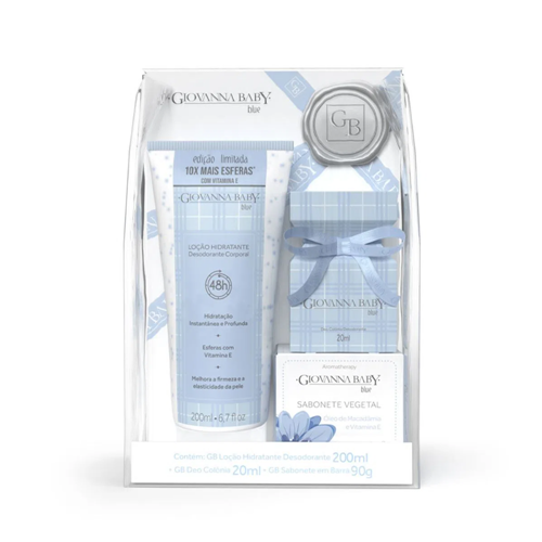 Kit Giovanna Baby Blue Kit Colonia 20ml + Loção Hidratante + 2 Sabonetes 90g