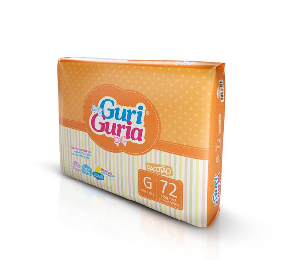Fralda Guri Guria Pacotao G 72 Unidades