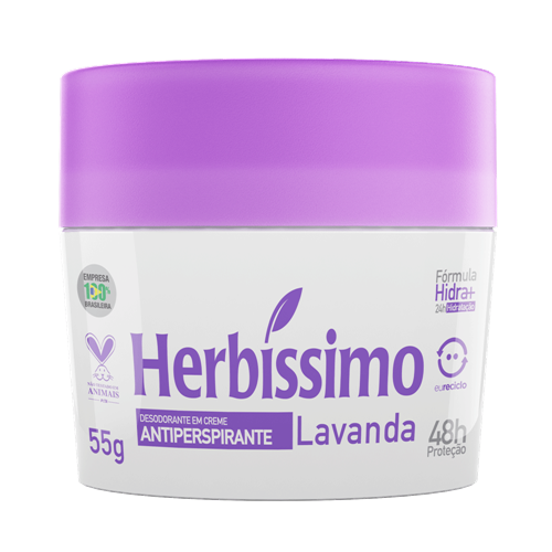 Desodorante Creme Herbíssimo Lavanda 48h 55g