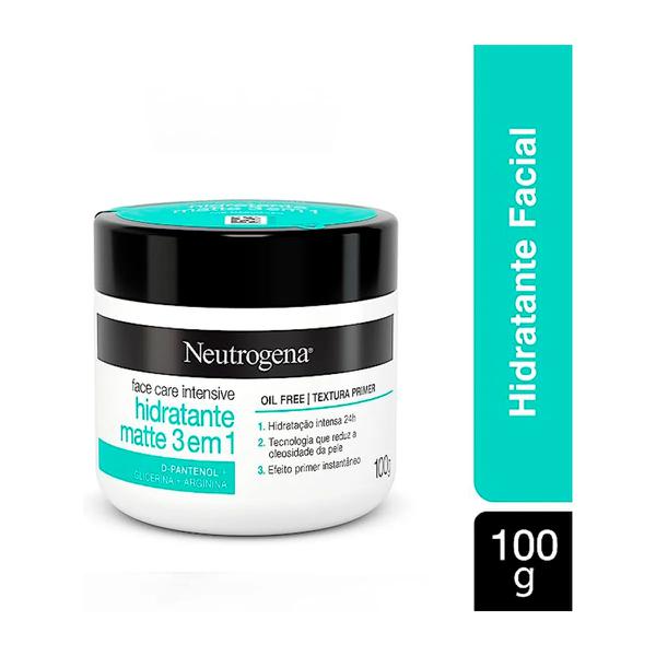 Hidratante Facial Neutrogena Face Care Intensive Matte 3 em 1 - 100g