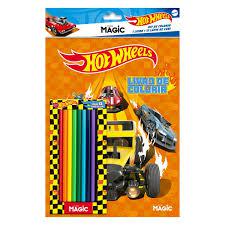 Hot Wheels - Kit lápis de cor (Magic Kids)